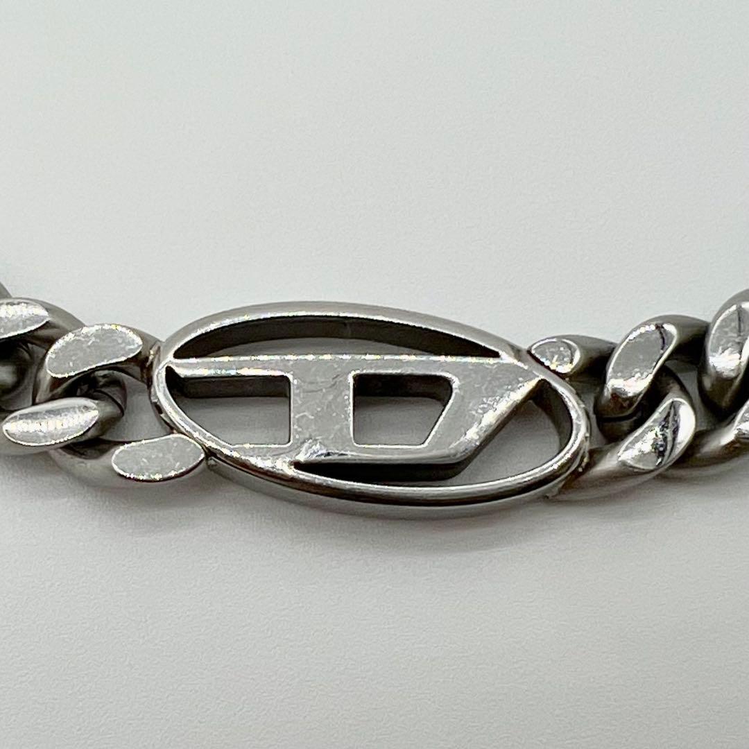 DIESEL チェーンネックレス ステンレス シルバーカラー 50cm 喜平