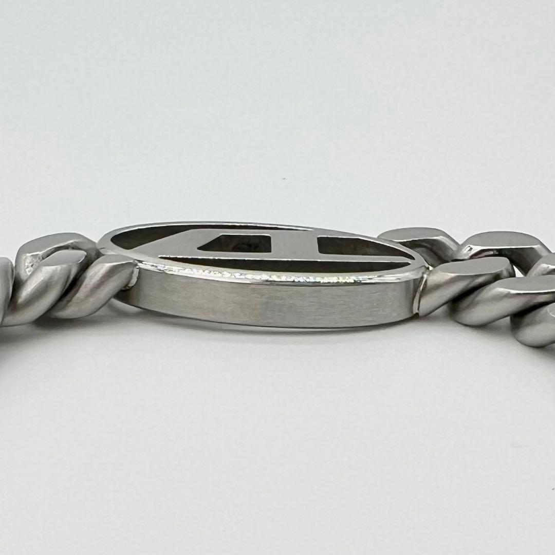 DIESEL チェーンネックレス ステンレス シルバーカラー 50cm 喜平