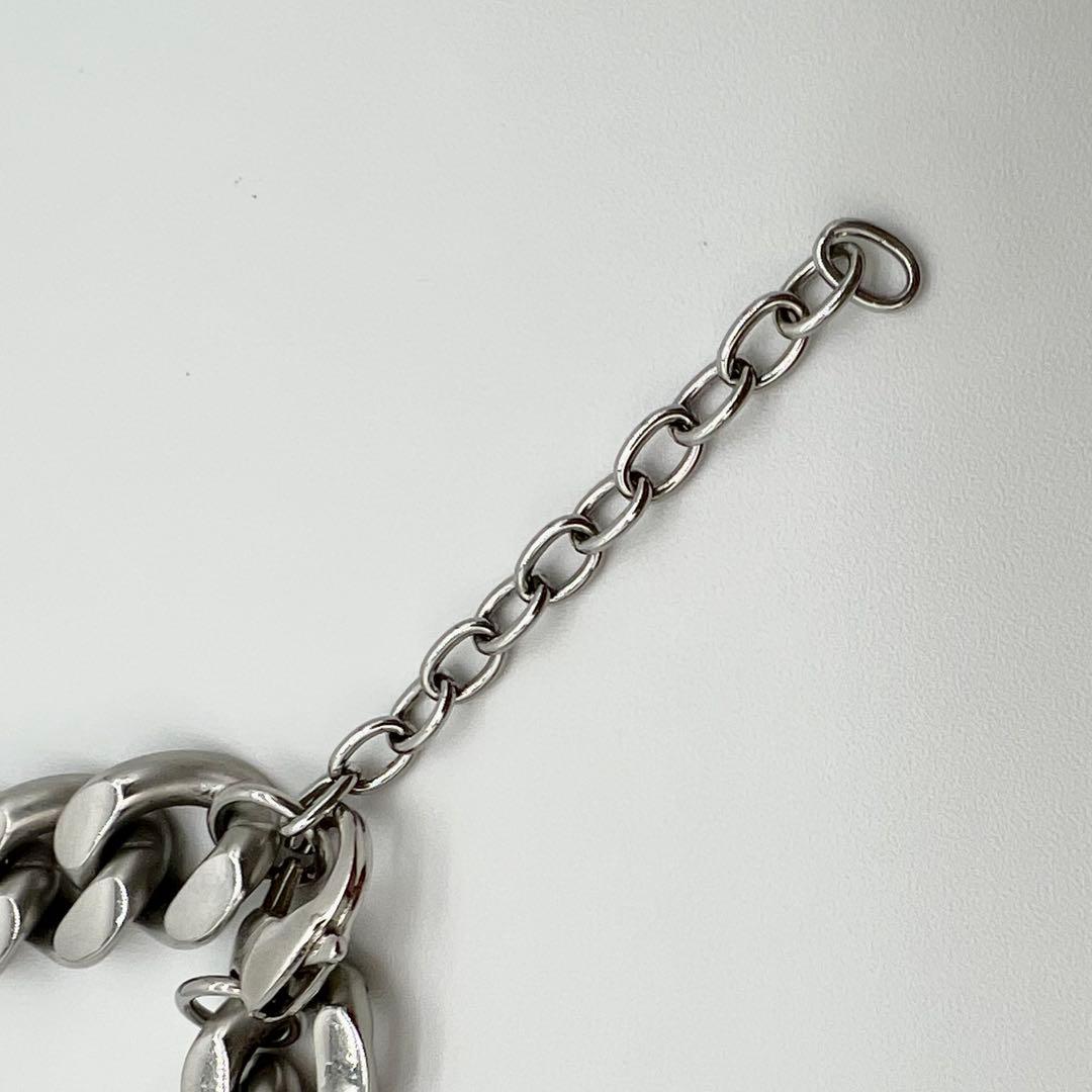 DIESEL チェーンネックレス ステンレス シルバーカラー 50cm 喜平