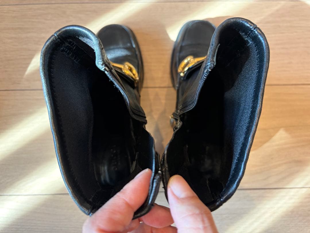 【最終価格】GUCCI ホースビット ブロックヒールショートブーツ 38