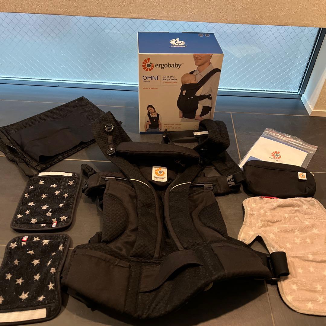 付属品多数ergobaby OHNI ブラック抱っこ紐　ブラック
