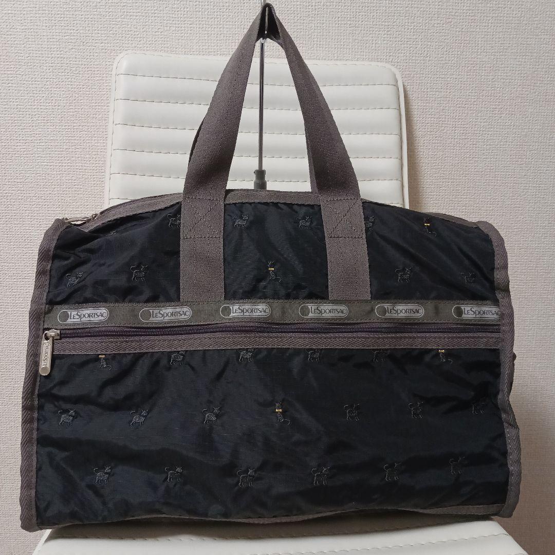 2057　レスポートサック　ボストンバッグ　刺繍　ネコ　2way　タグ付き新品