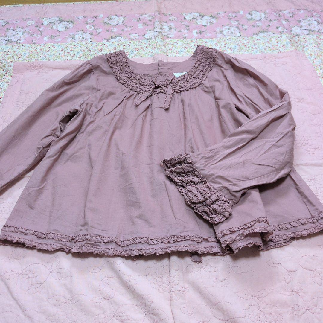 【早い者勝ち/1回着超美品】ピンクハウス　フリル襟とフリル袖　スモックブラウス