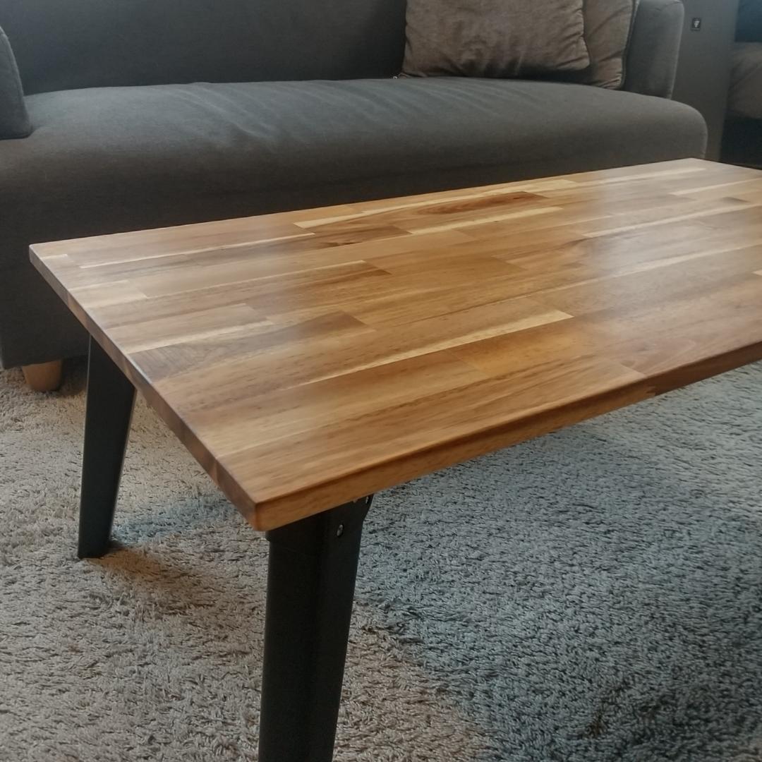 アカシア無垢集成材折りたたみローテーブル【900ｍｍ×450ｍｍ】