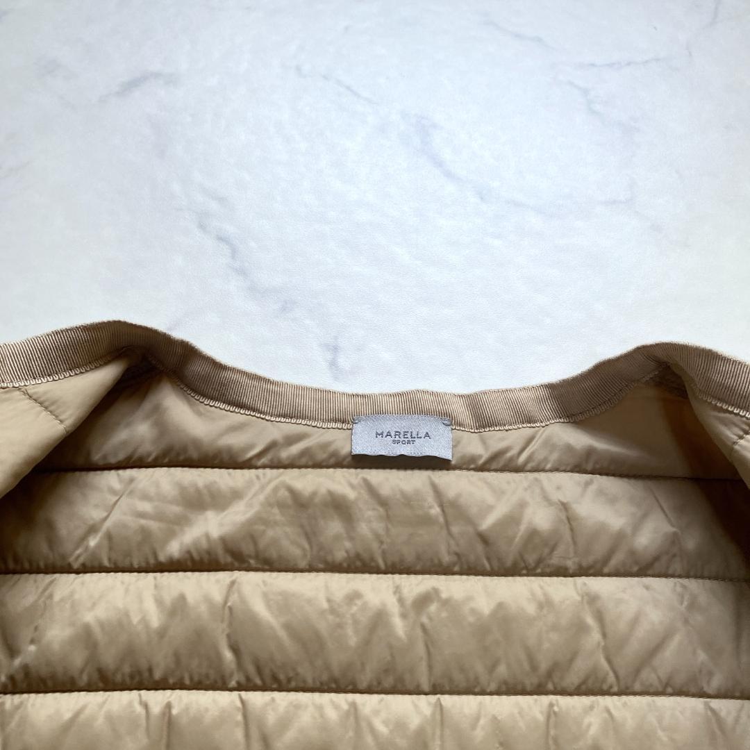 美品✨マレーラスポーツ Max Mara 切替 ニット 中綿 ベージュ