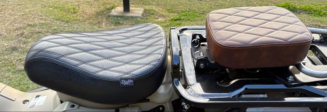 タンデムシート背もたれハンターカブ クロス、スーパーカブ用