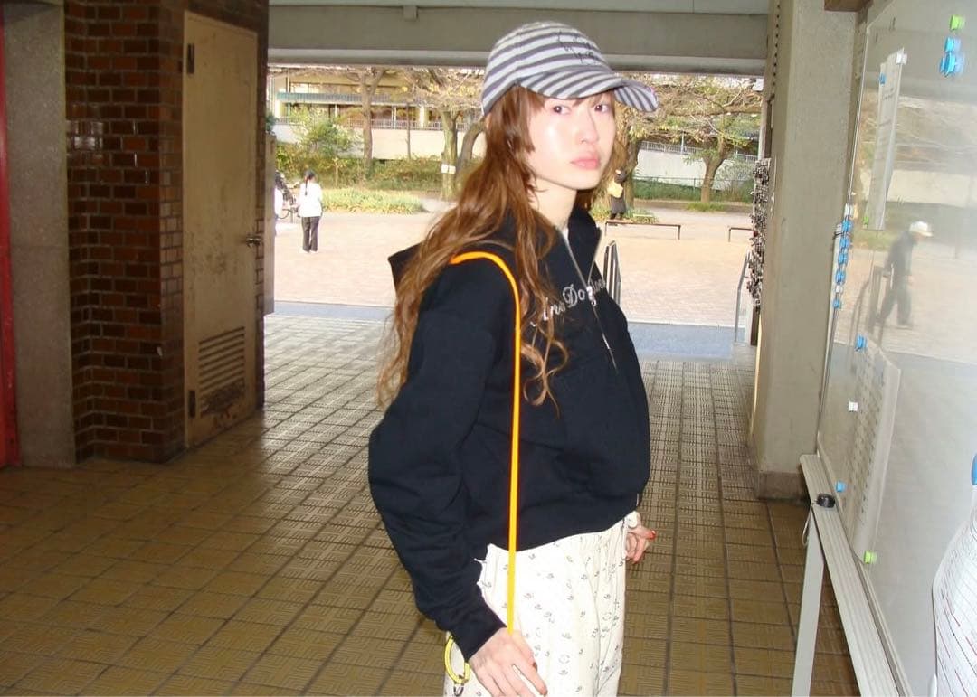 grape Printed Striped Cap ストライプキャップ