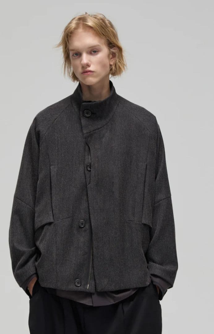 ジャケット・アウター DECESOLO Stand collar casual jacket