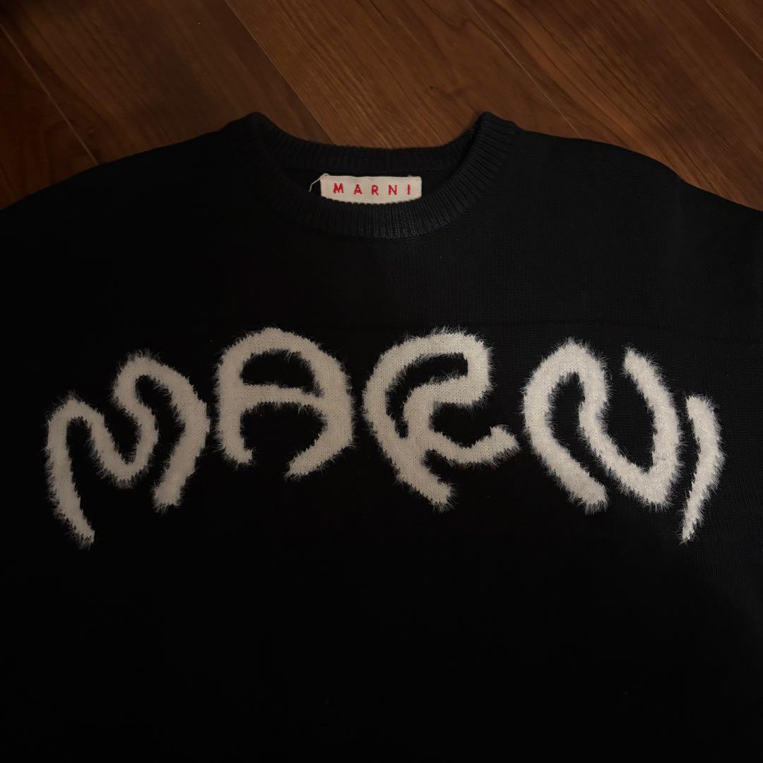 MARNI ブラック ニットトレーナー