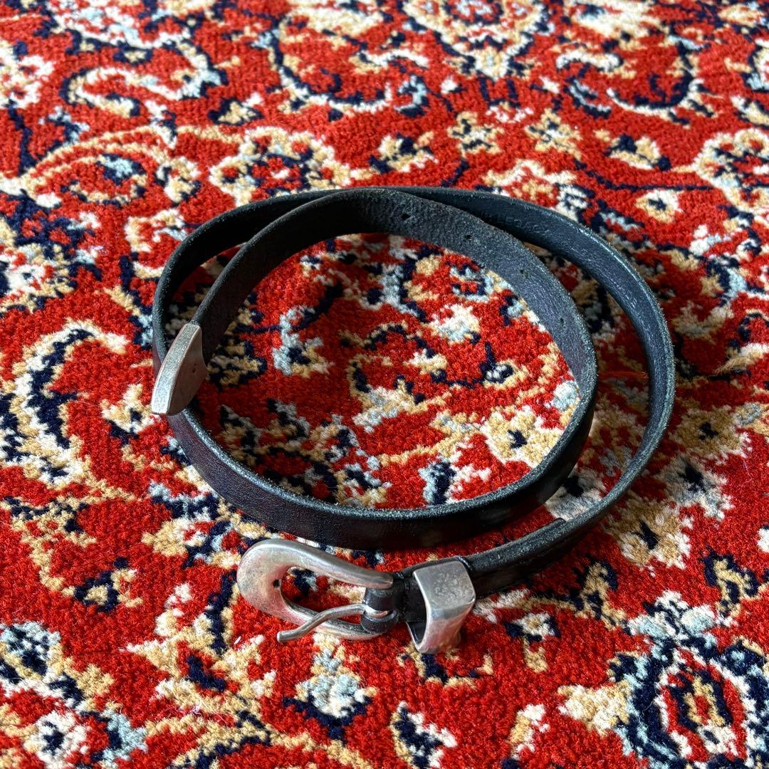 小物 OUR LEGACY 2CM BELT BLACK LEATHER 70