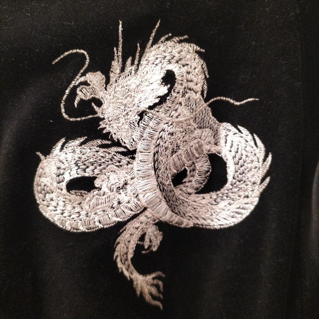 星姫　スカジャン　リバーシブル　ベロア　刺繍　別珍　ドラゴン　日本製　XL