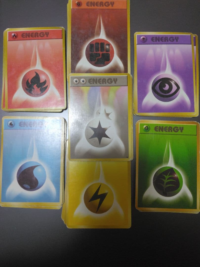 【希少初版無色2個】含む7種ポケモンカードゲーム エネルギーカード計87枚セット