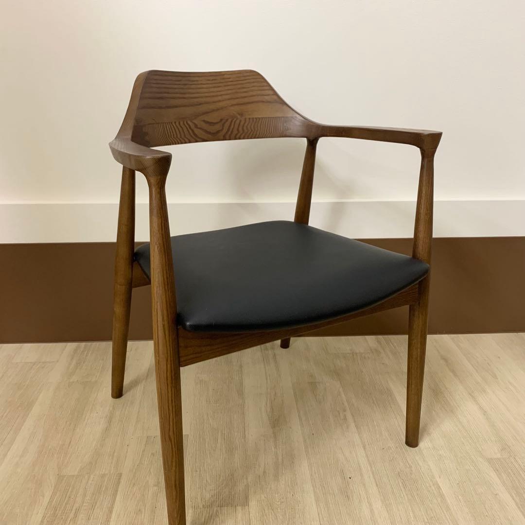 【美品】アイロスジャパン LeapⅡチェア ウォールナット色 無垢材