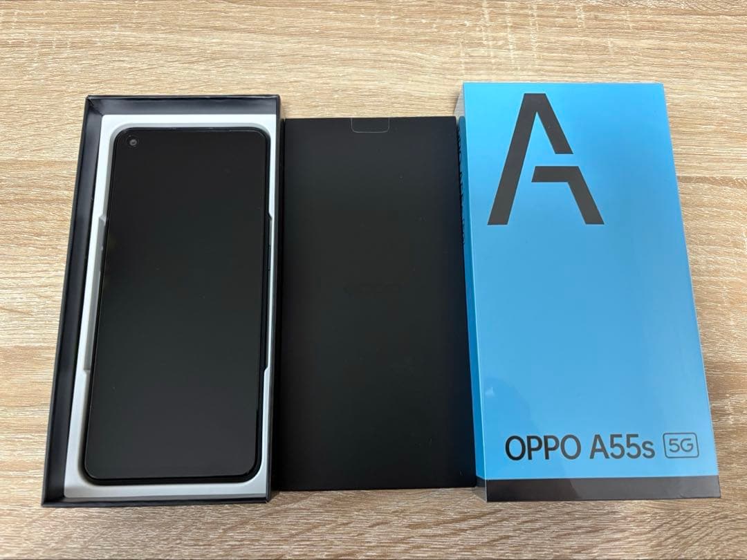 【美品】OPPO A55s 5G A102OP ブラック 64GB SIMフリー