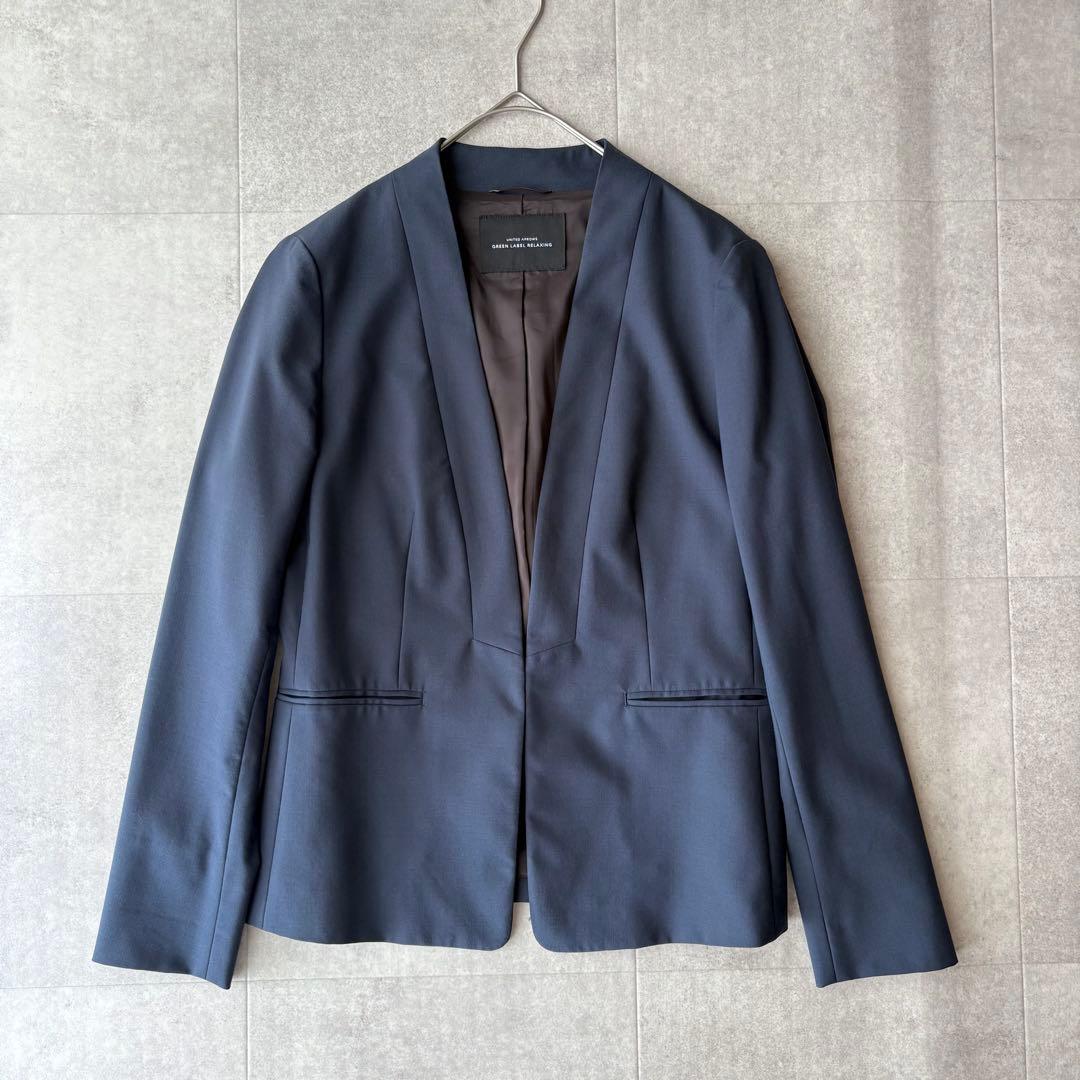 人気✨グリーンレーベルリラクシング カチリラ パンツスーツ 紺 38/36