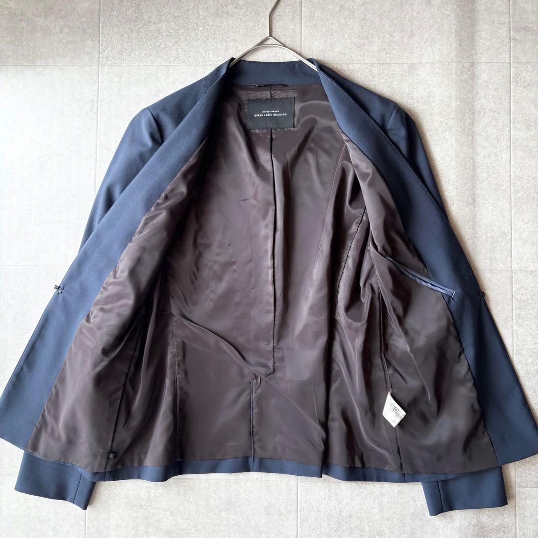 人気✨グリーンレーベルリラクシング カチリラ パンツスーツ 紺 38/36