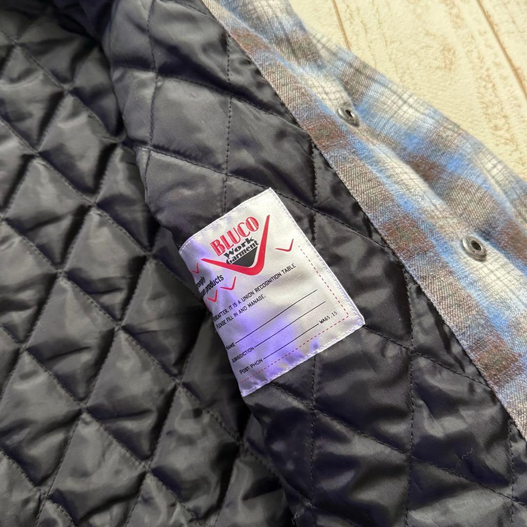 3sk8 【BLUCO】キルティング　コットンフランネルシャツ　ジャケット