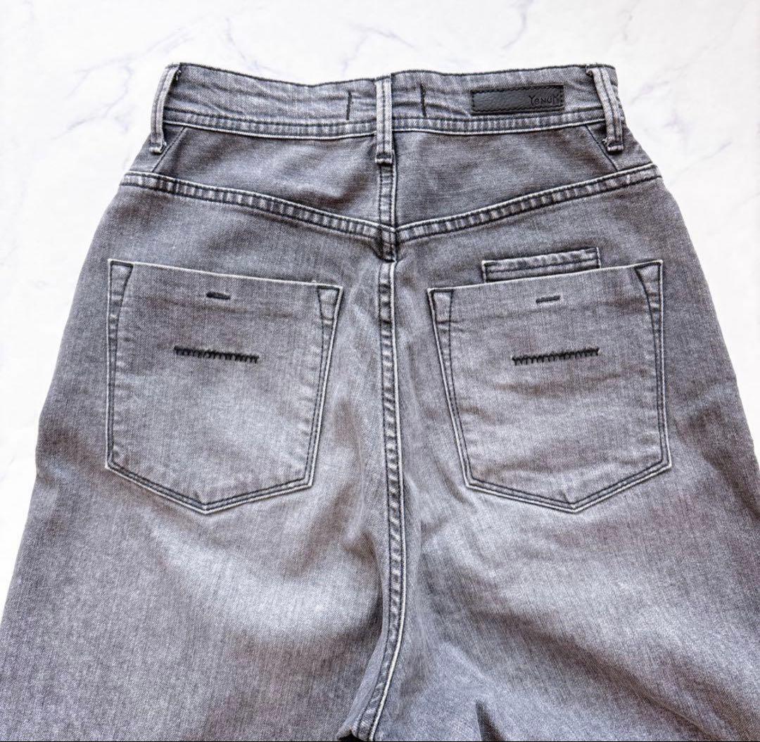 【美品】YANUK ヤヌーク ルーズストレート JOAN ジョーン 22