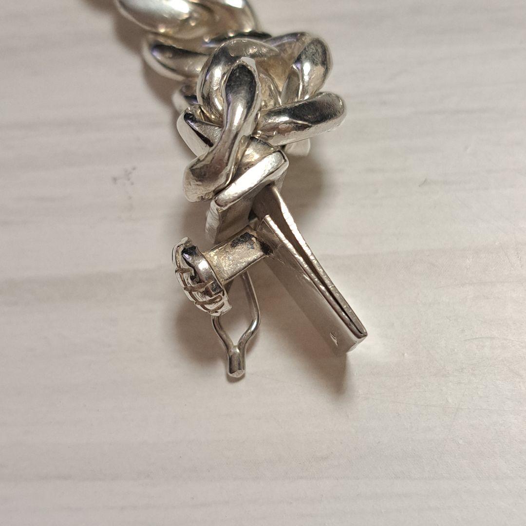 シルバー925 メンズブレスレット 喜平ブレスレット クロス