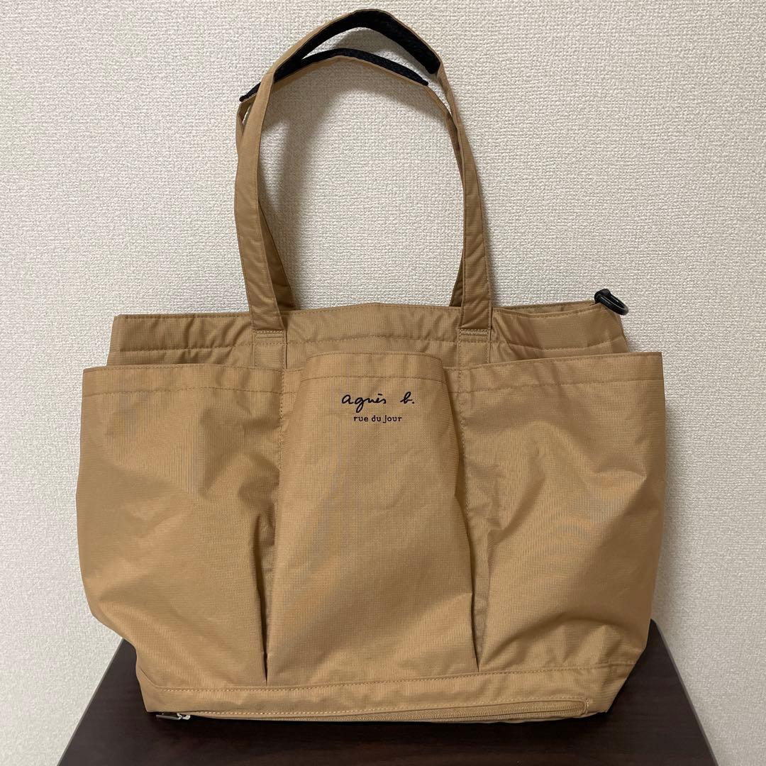 【美品】アニエスベー×アダムエロペ マザーズバッグ ベージュ トートバッグ