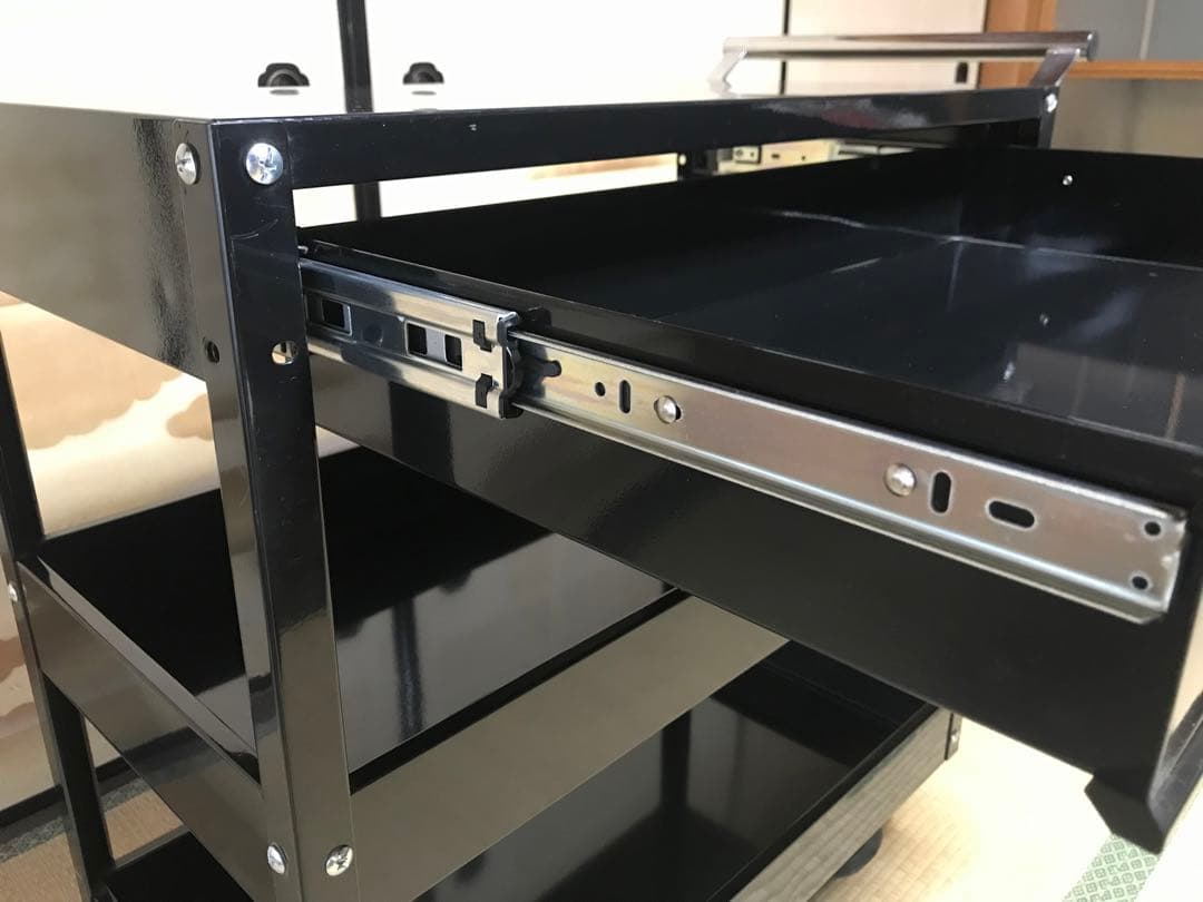 ツールワゴン 3段（TC301-2-X(黒)）