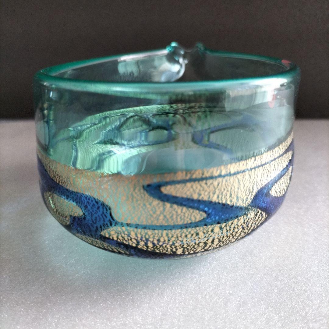 青森伝統工芸品　津軽びいどろ 　金彩碧瑠璃酒器セット　正倉院古色タンブラーセット