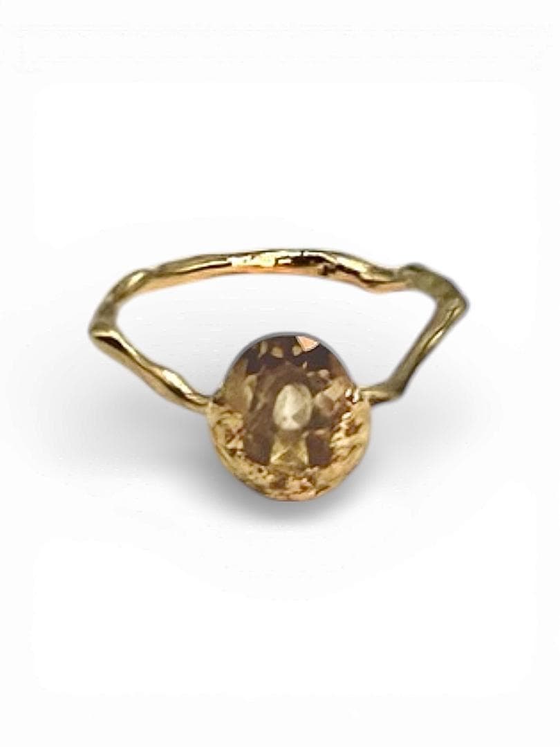 conoa K10 天然石リング 8号 シトリン citrine ひとしずく