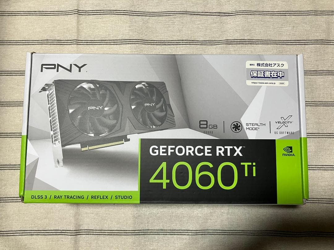 グラフィックボード・グラボ・ビデオカード PNY GeForce RTX 4060 Ti 8GB VERTO