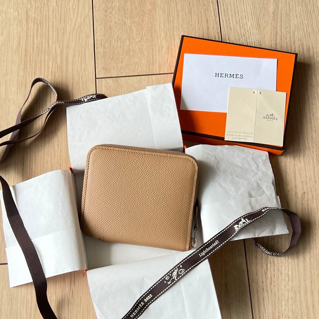HERMESエルメス アザップ シルクインコンパクト ウォレット チャイ 新品！