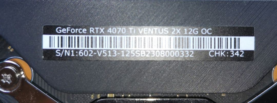 ま*む様 MSI GEFORCE RTX 4070 Ti VENTUS 2X