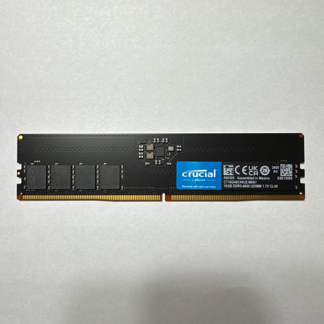 メモリー crucial DDR5-4800 16GB