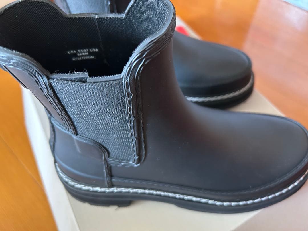 【新品未使用】HUNTER ハンター レインショートブーツ チェルシーブーツ