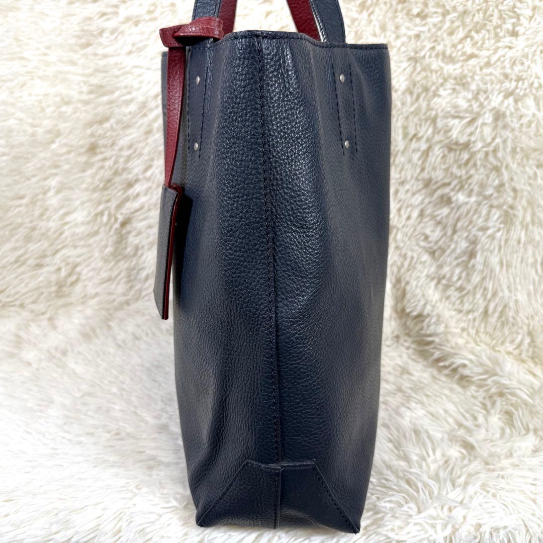 バーバリーブラックレーベル リバーシブル レザー トートバッグ A4可 通勤通学