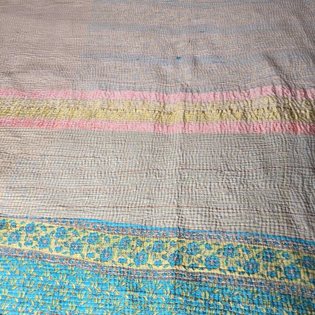 大判サイズ ヴィンテージラリーキルト カンタキルト オールドカンタ④