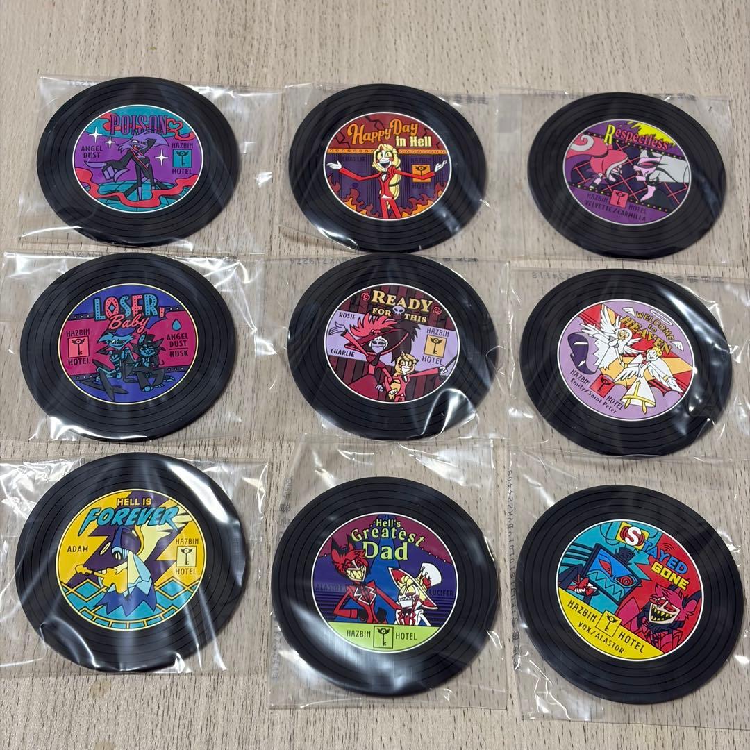 ハズビンホテル　一番くじ　G賞　レコード風ラバーコースター　全種　コンプリート