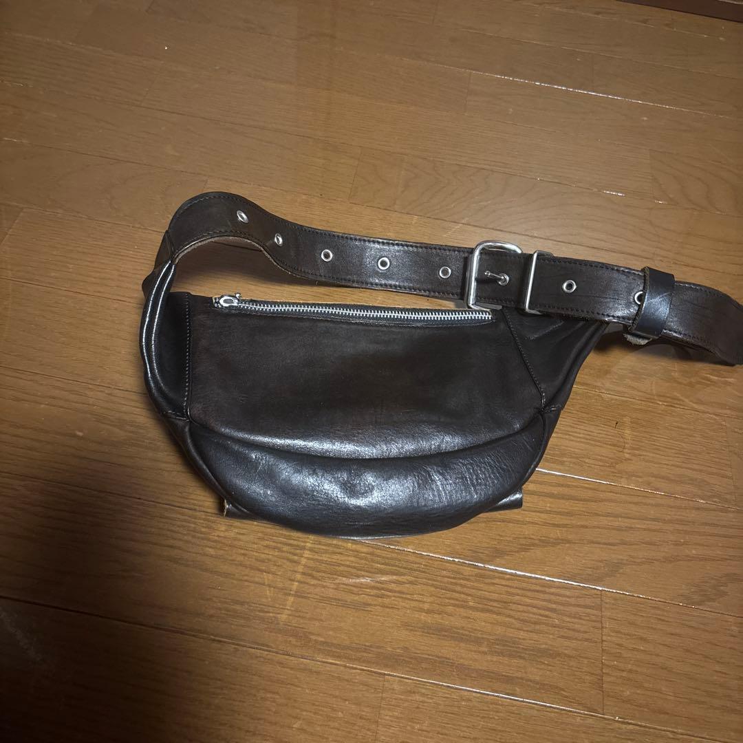 neon leather garment ウエストポーチ