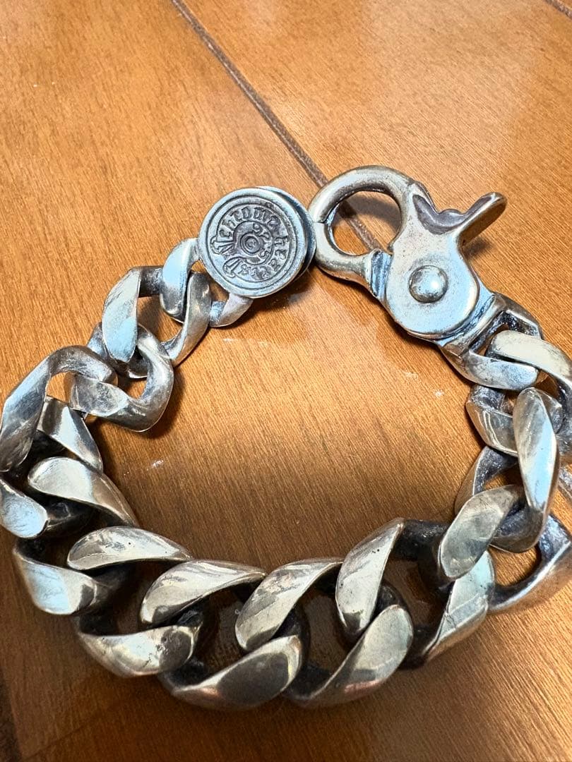 シルバー チェーンブレスレット 花モチーフ