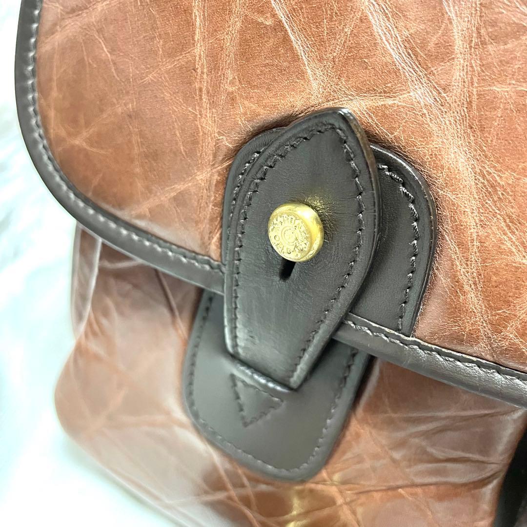 【極美品】ハンティングワールド バチューレザー メッセンジャーバッグ