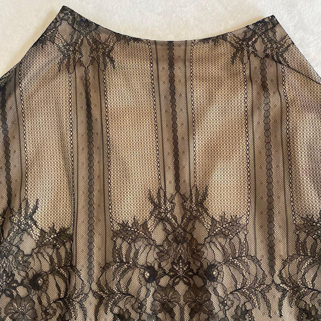 美品✨CELFORD セルフォード ブラックレース フレアスカート M