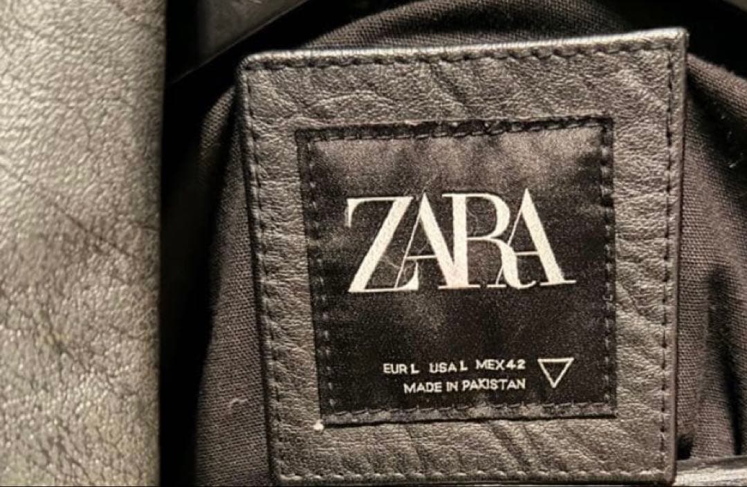 ZARA ヴィンテージ加工　本革ライダース