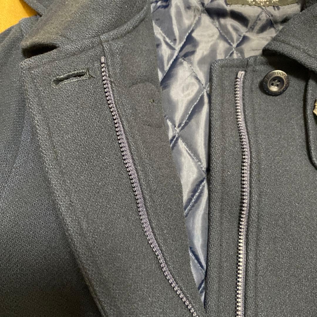 ポンポネット　ダッフルコート　通学　 160 コート　紺　スクールコート