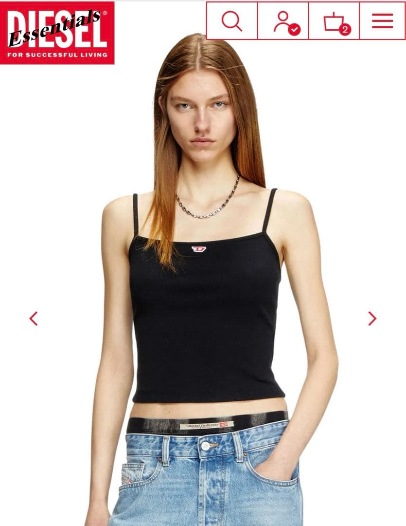 DIESEL Dロゴキャミソール