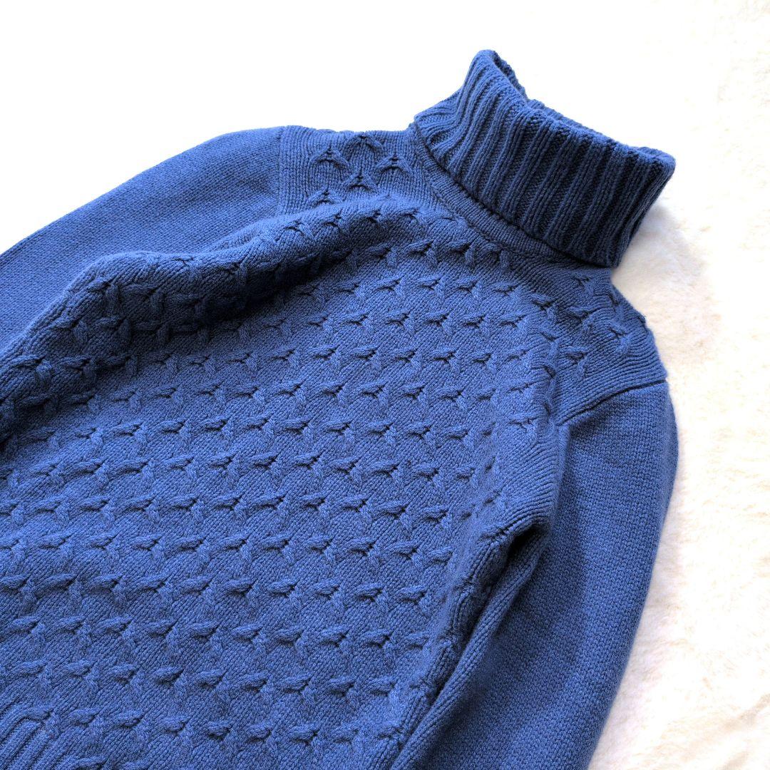 【極美品】アイルランド製 イニシュマン ケーブルニット タートルネック M