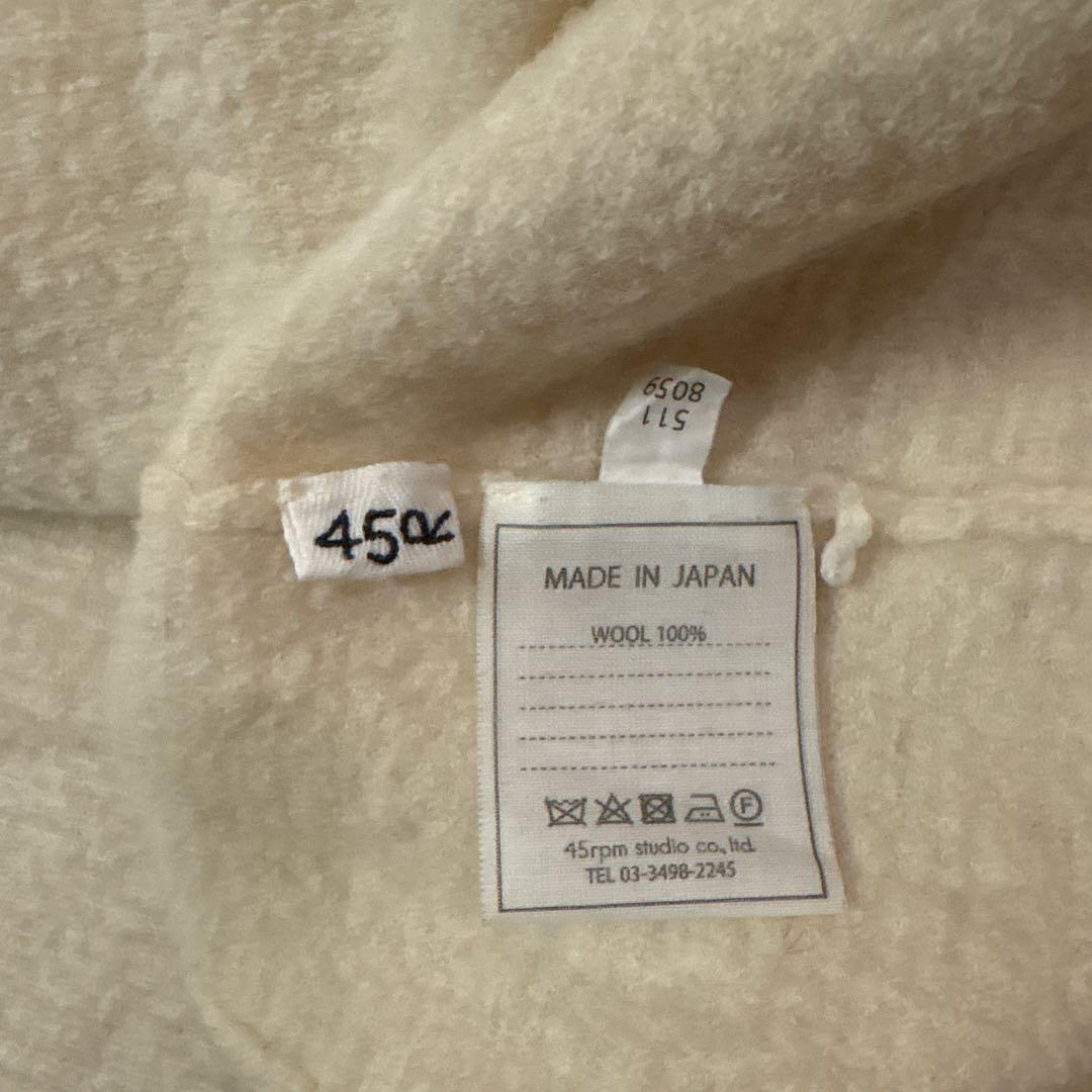 45RPM フロート縮絨の馬セーター タートルネック プルオーバー