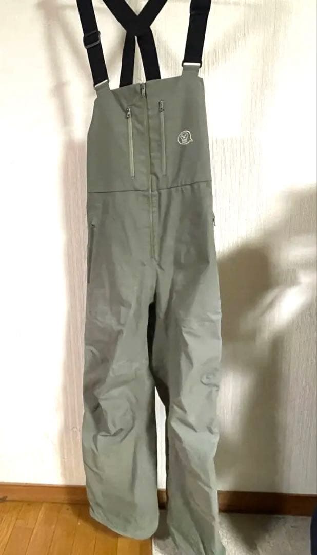 unfudge　PEEP BIB PANTS ビブパン　XL オリーブグリーン