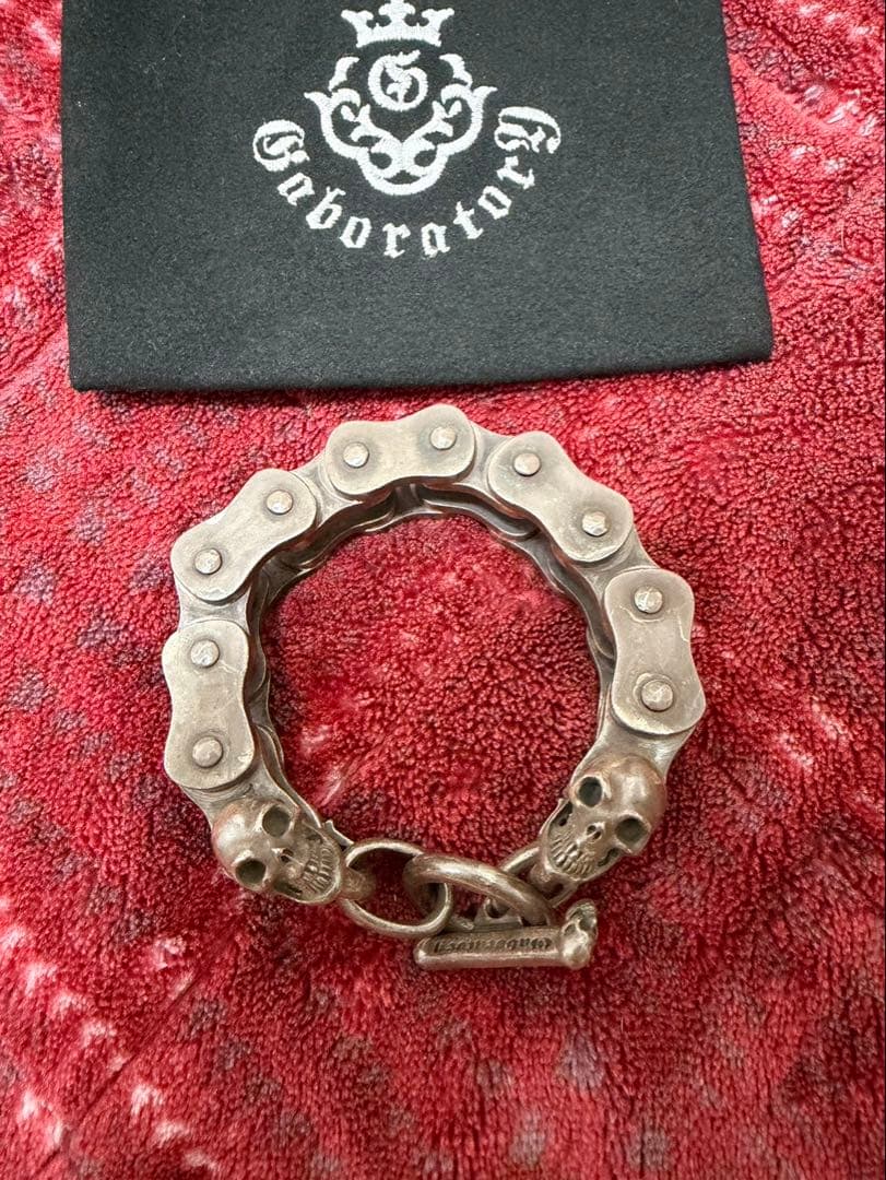 Gaboratory スカルチェーンブレスレット