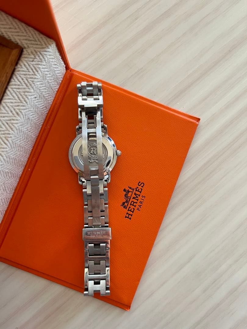 HERMES クリッパー アナログ腕時計 シルバー