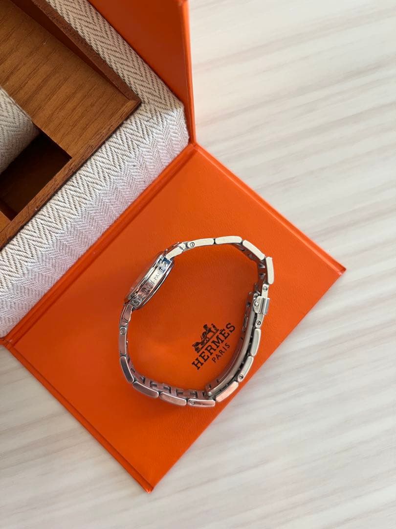 HERMES クリッパー アナログ腕時計 シルバー