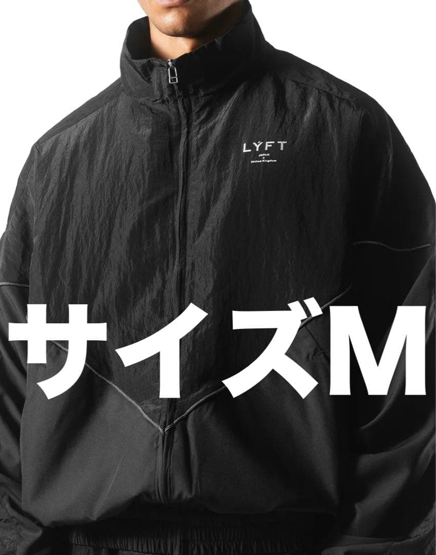 LYFT★黒Ｍ★V-FORM TRACK JACKET、ナイロンジャケット、限定