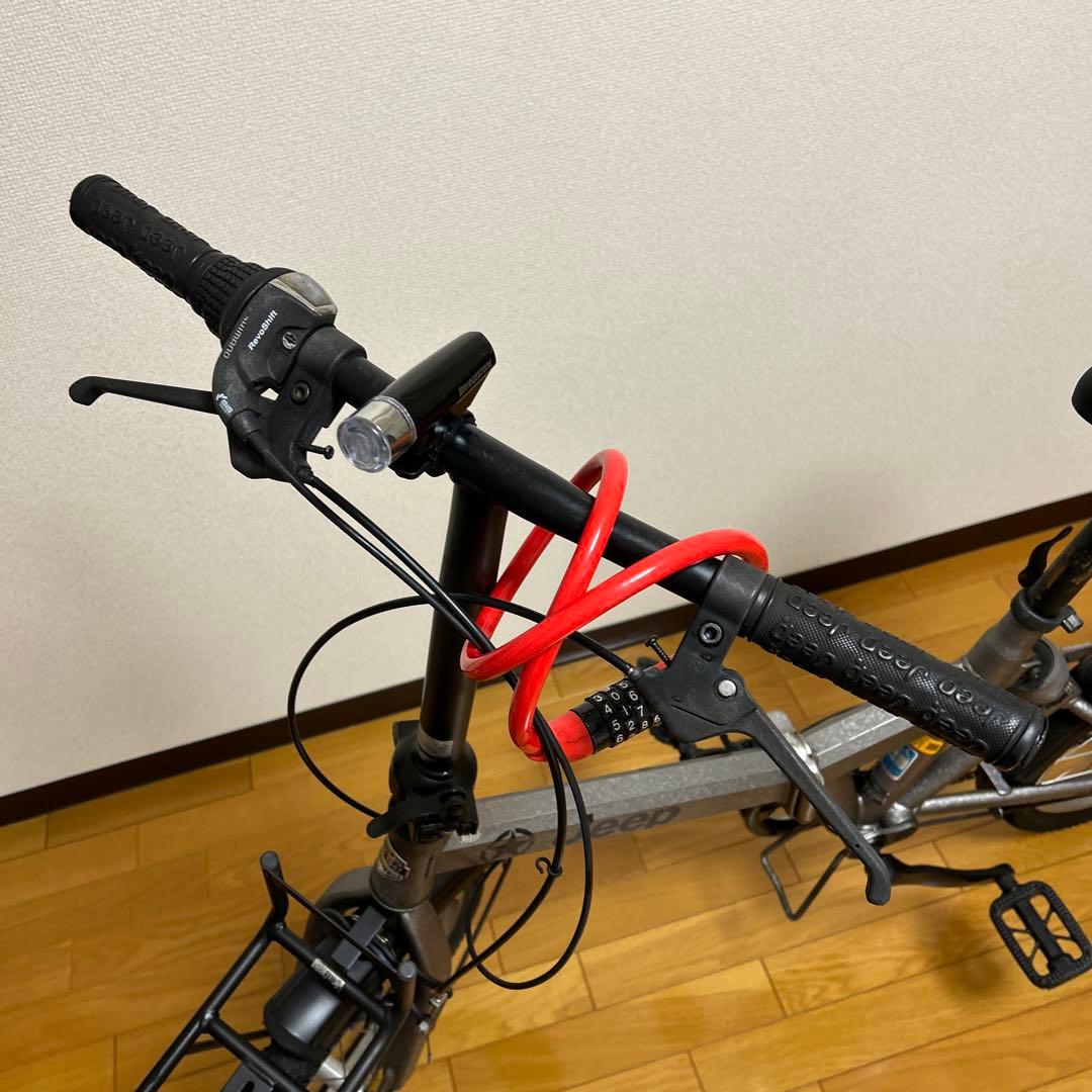 Jeep 折りたたみ自転車 7段変速 シルバー